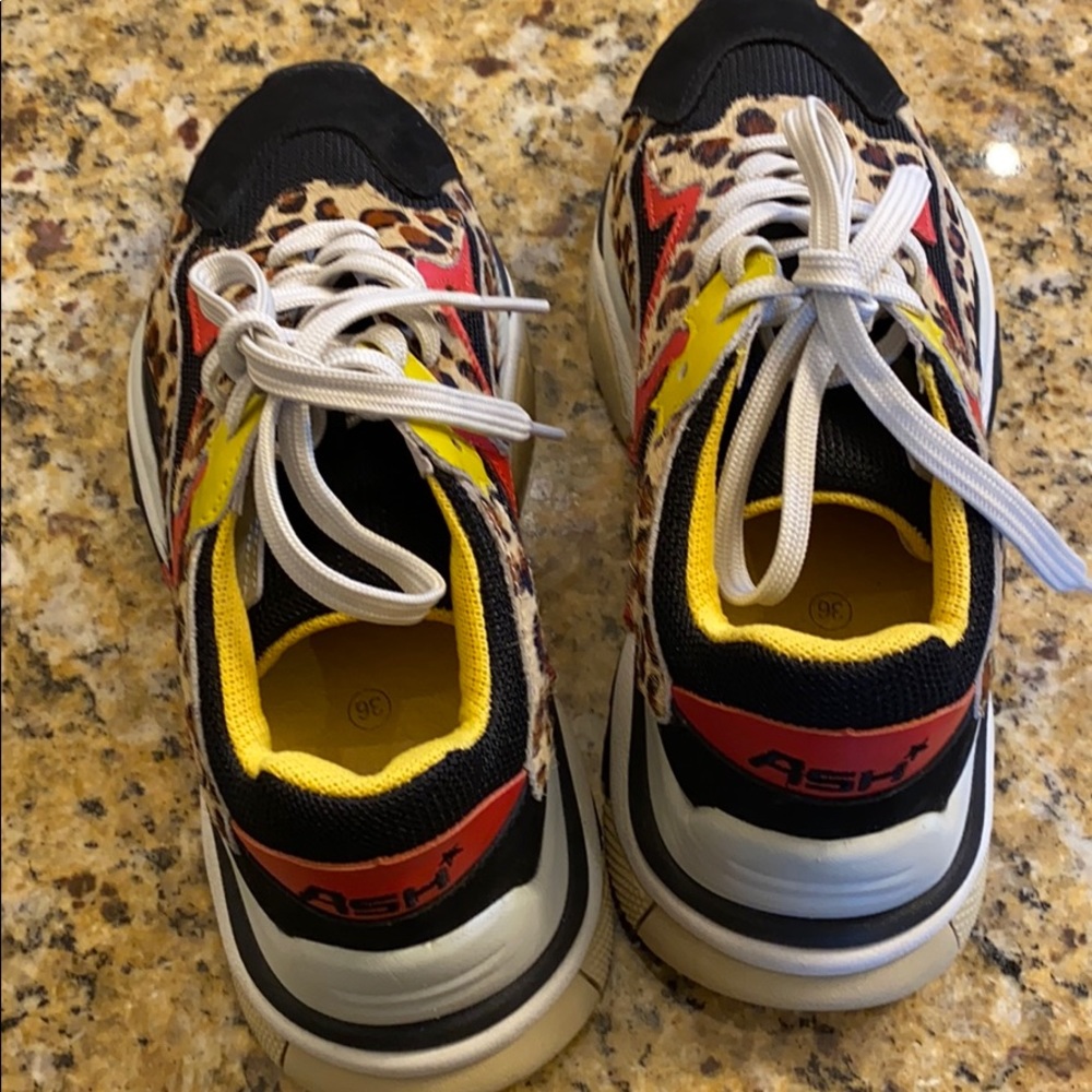 Ash Addict Multi Color Leopard Sneakers Size 36